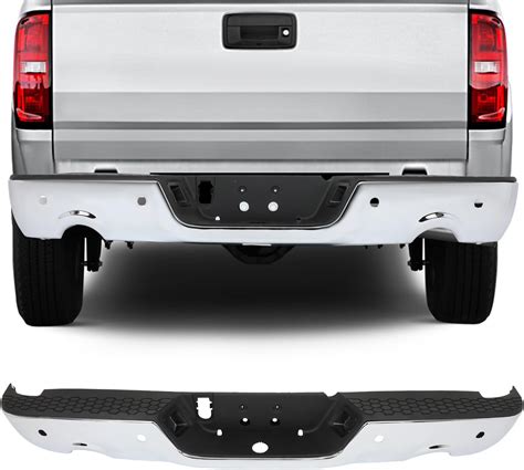 Amazon ASTOU Chrome Rear Step Bumper With Parking Sensor Holes