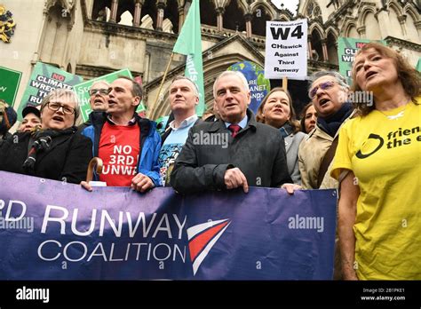 Shadow Chancellor John Mcdonnell Fourth Left Joins Campaigners