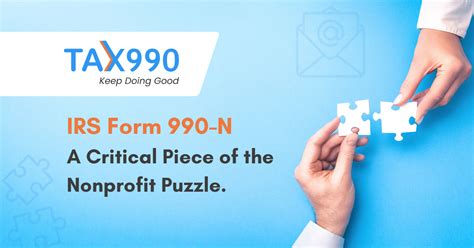 Irs Form 990 N A Critical Piece Of The Nonprofit Puzzle By Tax 990 Medium