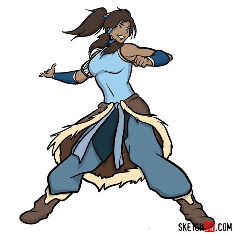 How to Draw Korra from Avatar in Action | Step-by-Step Guide