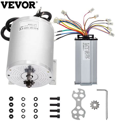 VEVOR Motor eléctrico de CC sin escobillas con controlador 48V 72V