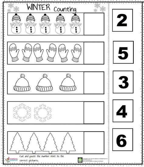 Winter Counting Worksheet Counting Activities Preschool Counting Worksheets Winter Math