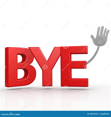 Bye Word Stock Illustration Image 44879632