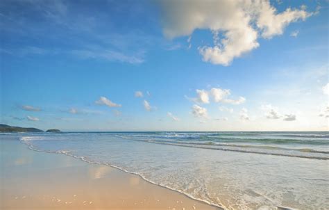 Wallpaper Wave Beach Beach Blue Sand Sea Sand Sea For Mobile And