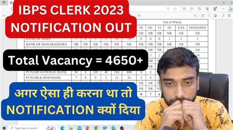 Ibps Clerk 2023 Notification Out Ibps Clerk Total Vacancy Ibps