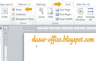 Cara Memunculkan Ruler di Word - Dasar Office | Belajar Microsoft ...