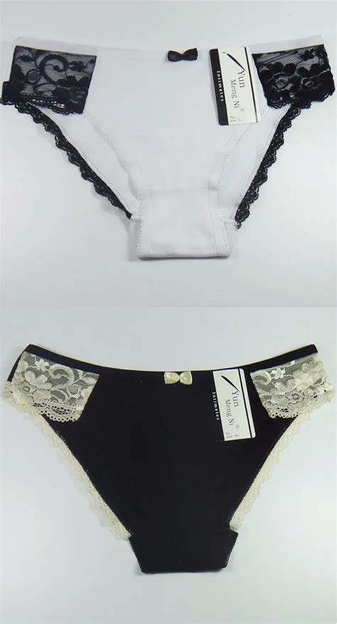 Yun Meng Ni Cueca Sexy Lace Trims Jovens Calcinhas De Algod O Meninas