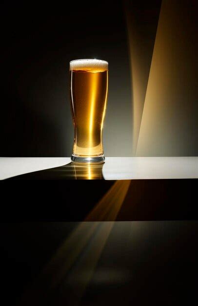 Premium Photo Generative Ai Illustration Of Glass Of Ice Cold Beer