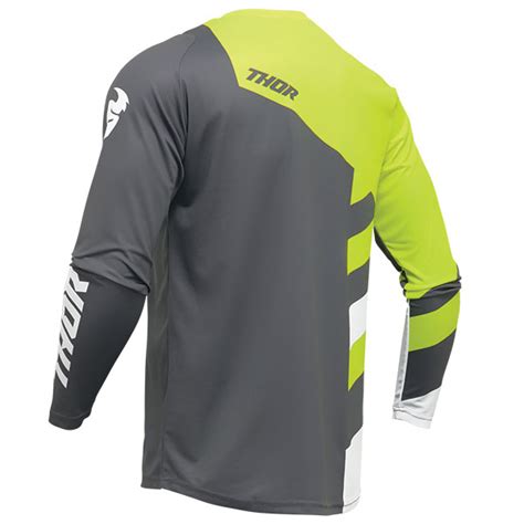 Thor Youth Sector Checker Jersey Charcoal Acid Sportsbikeshop