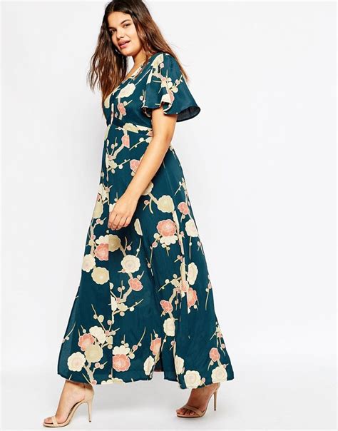 Asos Curve Wedding Maxi Dress In Blossom Floral Print At