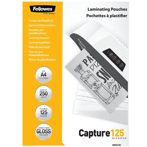 Goedkoop Fellowes Laminating Pouches Capture Micron A