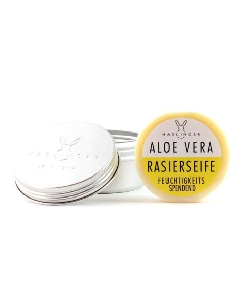 Haslinger Aloe Vera In Aluminium Bowl Shaving Soap 60g