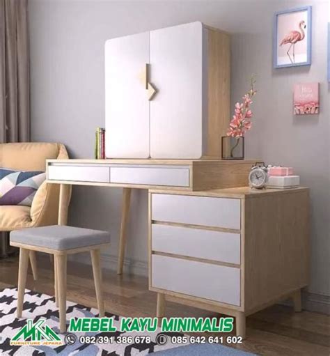 Meja Kerja Kayu Minimalis Modern Mebel Kayu Minimalis