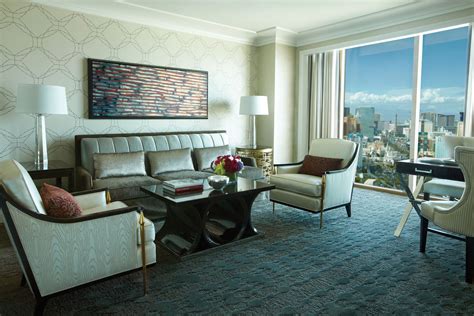 The living room of our restyled Premier Strip View Suite | Las vegas suites, Las vegas hotels ...