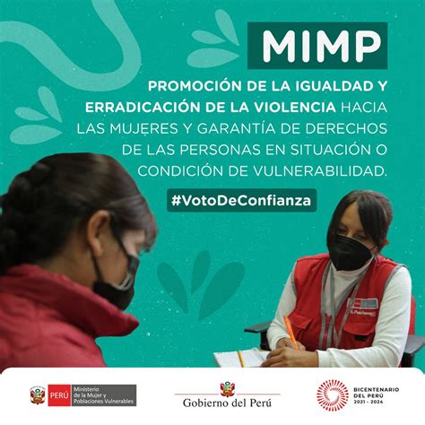 Ministerio De La Mujer Y Poblaciones Vulnerables On Twitter El Gobierno Continúa Promoviendo