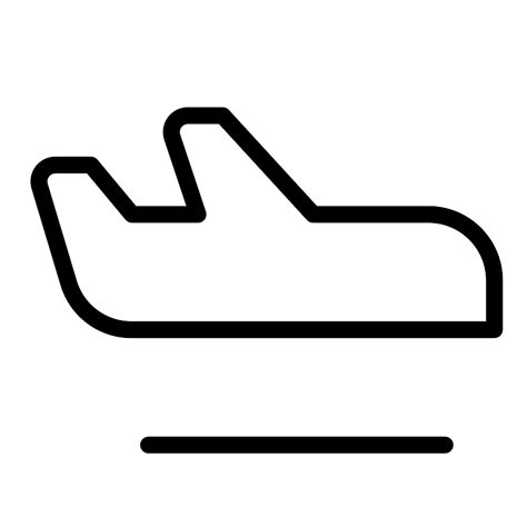 Airplane In Flight Thin Vector Svg Icon Svg Repo