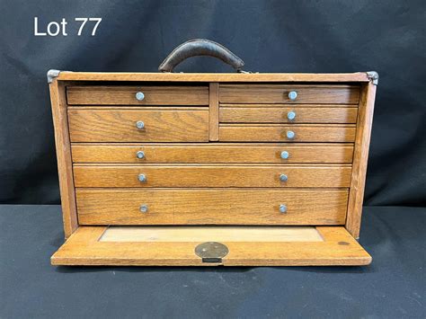 At Auction Vintage Wood Machinists Tool Chest