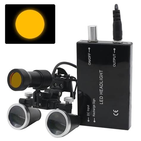 Loupe Dentaire Binoculaire Aihontai X Avec Filtre Led W Et Batterie