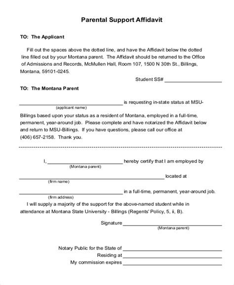 Affidavit Of Support Form Pennsylvania Affidavitform Net