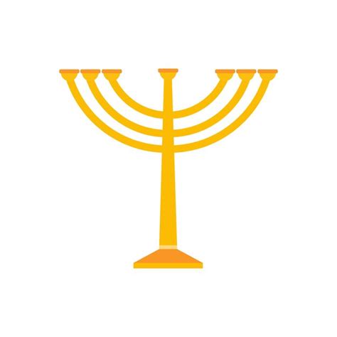 Premium Vector Hanuka Menorah Icon In Flat Style Vector Illustration