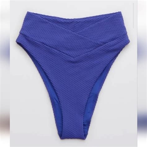 Aerie Swim Nwt Aerie Jacquard Crossover High Cut Cheeky Bikini