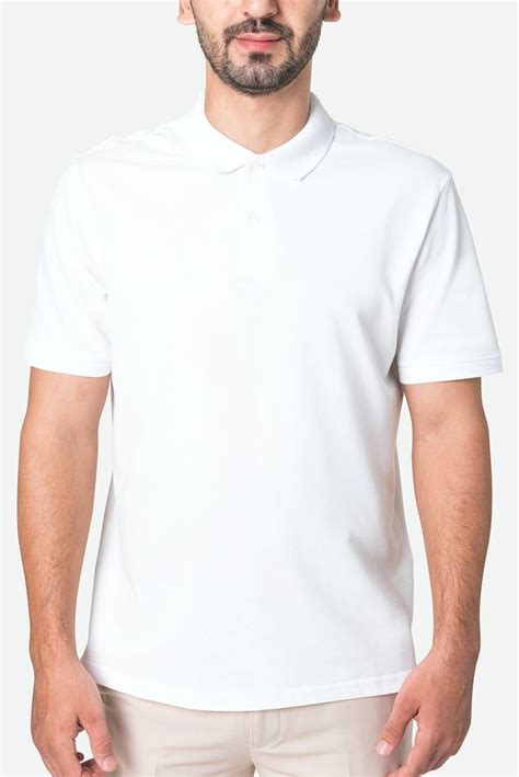 Download Premium Psd Image Of White Polo Shirt Mockup Psd Mens