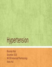 Pptx Hypertension Bp Pptx Hypertension Bhumika Patel December