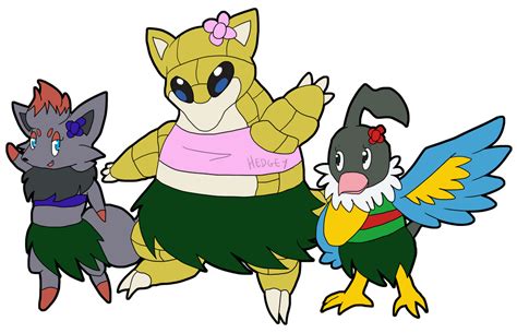 Comm Hula Pokemon By Hedgey On Deviantart