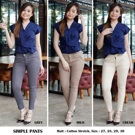 Jual Celana Chino Wanita Chinos Skinny Street Cewek Celana Panjang