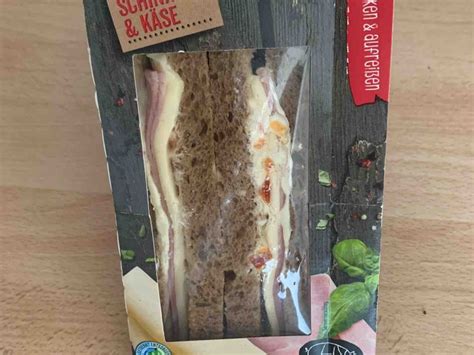 Penny Ready Sandwich Schinken Käse Mehrkornbrot mit Hinterschinke