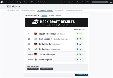 Pff Mock Draft Simulator Patrick Hildebrandt