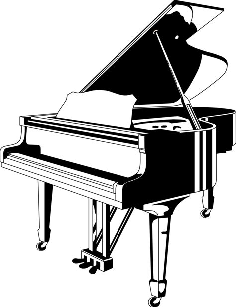 Public Domain Clip Art Image Piano Black White ID 13955385015032