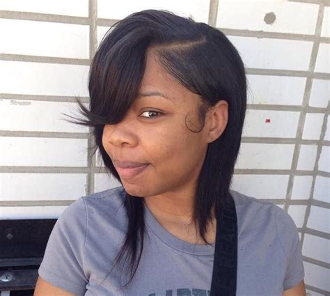 Layered Asymmetrical Weave Bob With Bangs Inverted Bob Hairstyles Bob