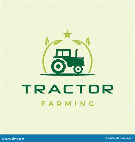 Illustration Du Logo De L Agriculture Agricole Tracteur Illustration De