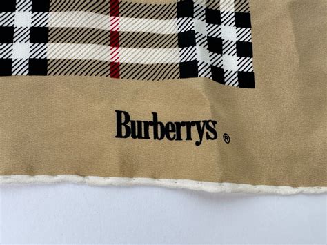 Vintage Burberry Silk Scarf Burberrys Of London 28 X 28