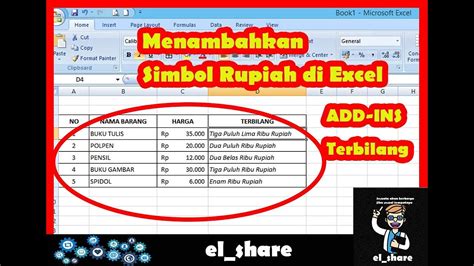 Menambahkan Fitur Add Ins Terbilang Di Excel YouTube