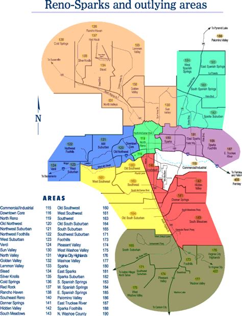 Reno Area Map