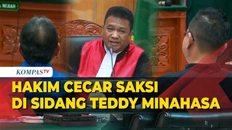 Pada Sidang Teddy Minahasa Hakim Cecar Saksi Tanyakan Soal Sabu YouTube