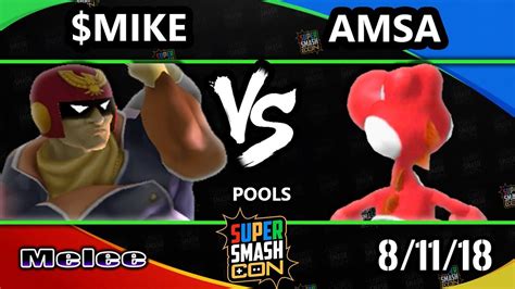 SSC 2018 SSBM Mike Captain Falcon Vs VGBC AMSa Yoshi Smash