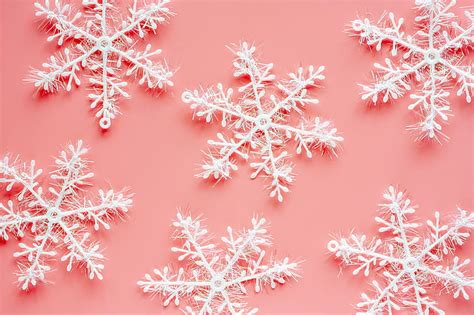 HD wallpaper: winter, snowflakes, background, pink, Christmas | Wallpaper Flare