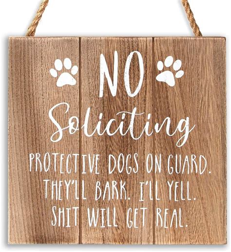 Amazon Vilight No Soliciting Sign For House Funny Rustic No