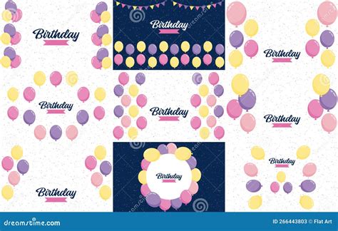 Happy Birthday in a Sleek. Modern Font with a Gradient Color Scheme and a Confetti Effect Stock ...