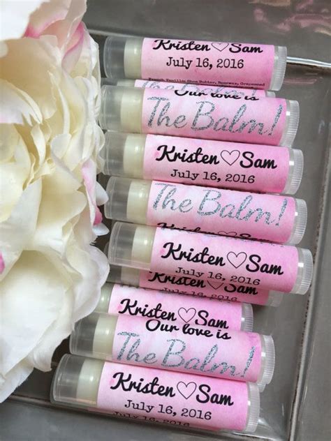 Original 50 Personalized Lip Balms 21 Scents By Sensiblyposh Bulk Wedding Favors