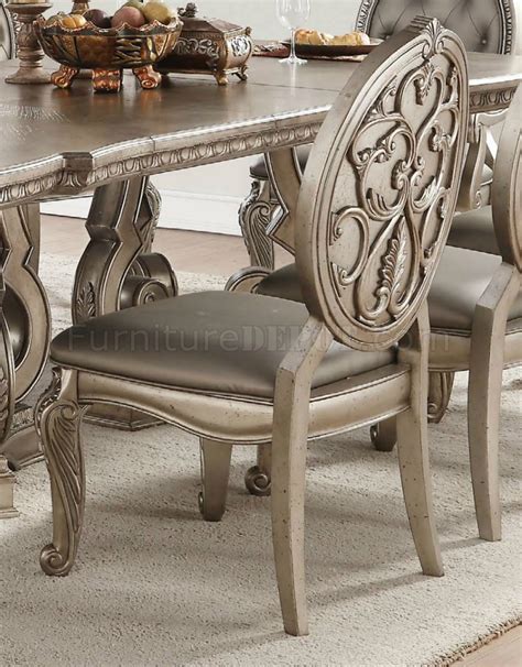 Northville Dining Table In Antique Silver By Acme