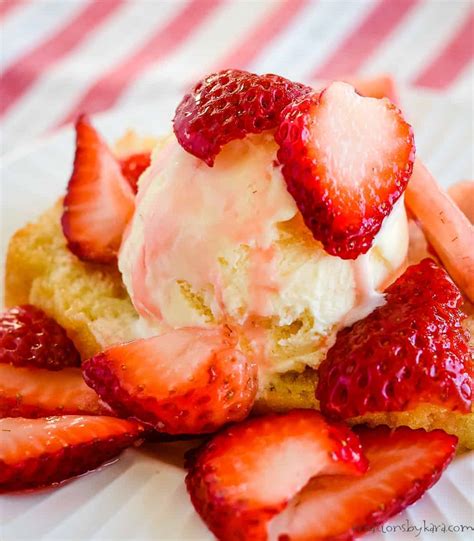 Strawberry Shortcake With Homemade Pound Cake Creations By Kara