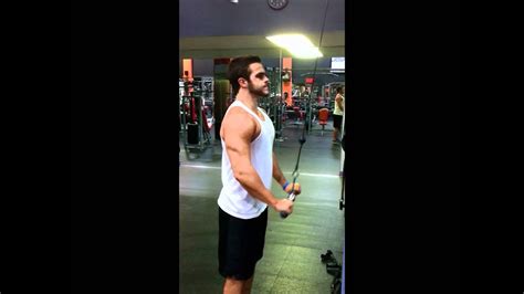 Straight Bar Tricep Pushdown Youtube