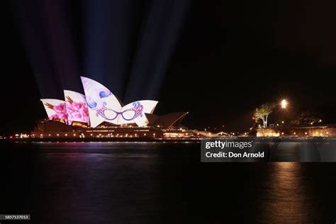 The Sydney Opera House Sails Are Seen Illuminated In Honour Of Barry