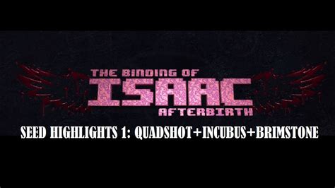 Binding Of Isaac Afterbirth Seed Highlights 1 Quadshotincubus