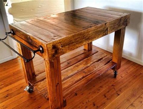 Rustic Butcher Block Kitchen Island