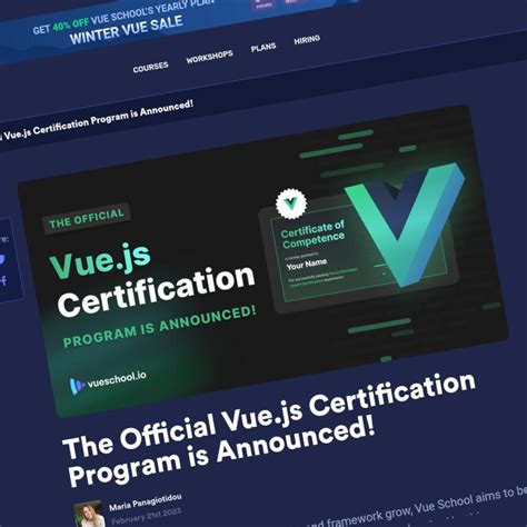 ¡se Anuncia El Programa De Certificación Oficial De Vuejs Wd5 Web Design